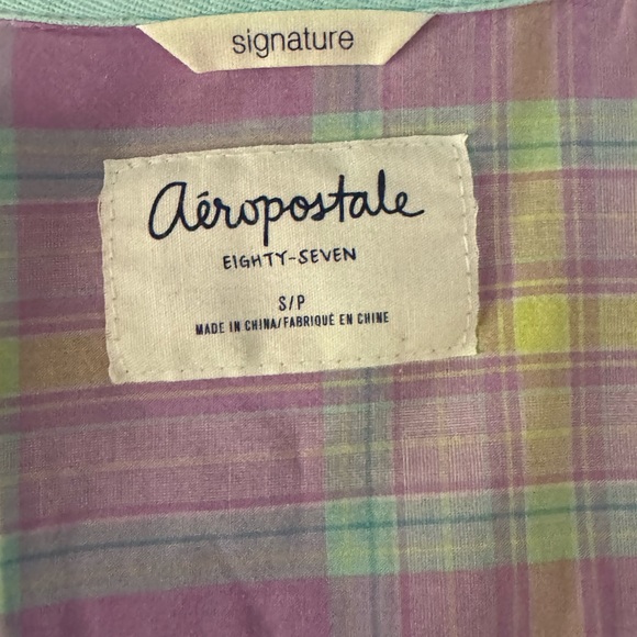 Aeropostale plaid button up (not flannel) - Picture 6 of 6